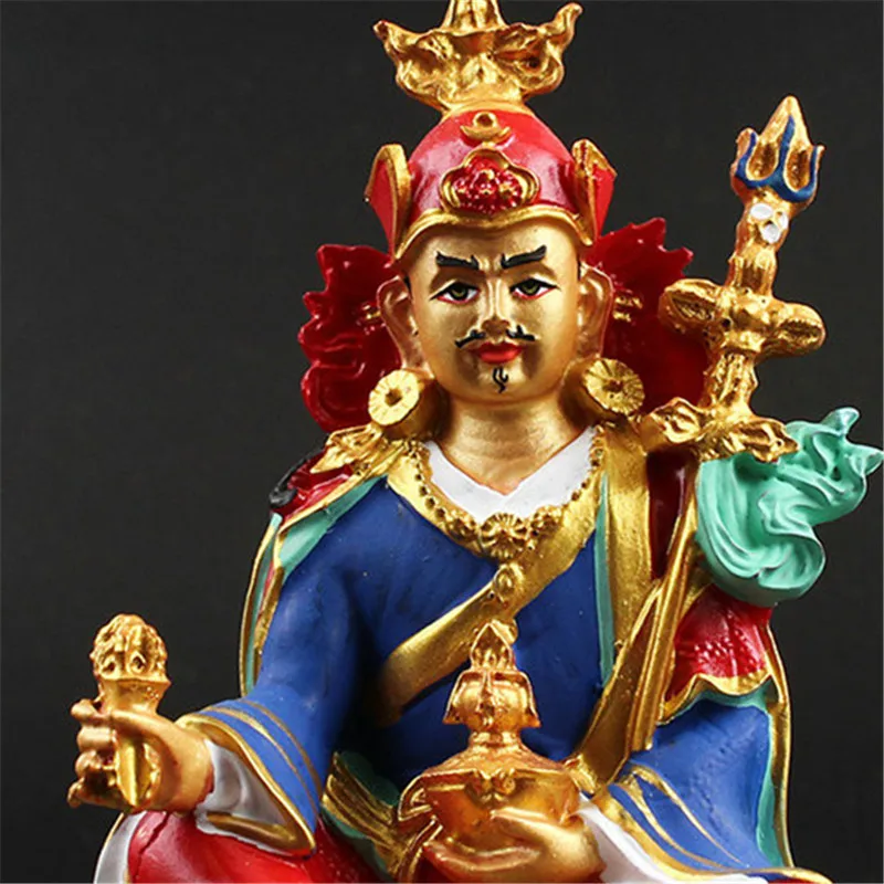 Buddhist Tantric Supplies Padmasambhava Figurine Constant Auspicious Exquisite Hand Painted Resin Solemn Buddha - Image 4