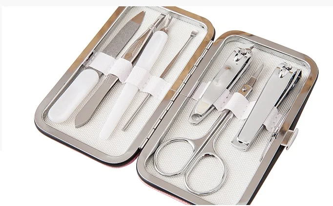 Stainless steel nail clipper knife tool set Household manicure and pedicure tool 7pcs in one set