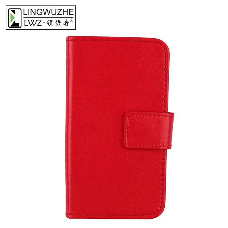 LINGWUZHE Magnet Buckle PU Leather Phone Bag Case Protective Cover for Vivax Smart Fly 3 5''