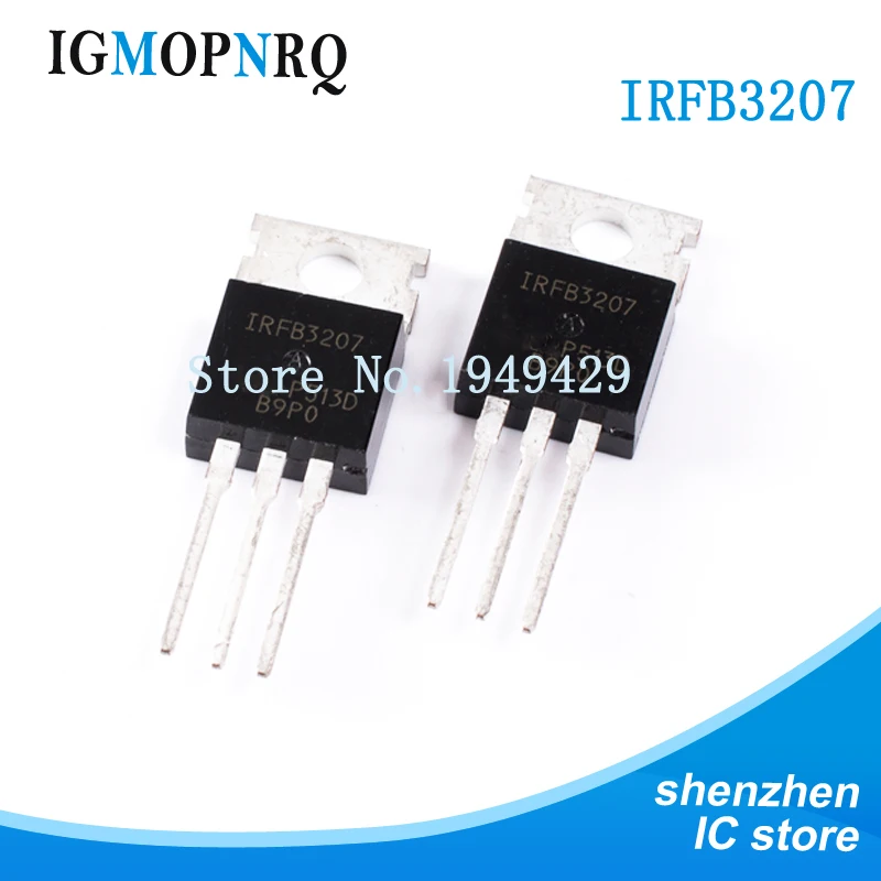 10PCS IRFB3207PBF IRFB3207 3207 TO-220 MOSFET MOSFT 75V 180A 4.5mOhm 180nC New