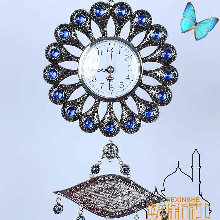 Turkey blue eyes diamond watch pendant Muslim peace watch Evil Eye Pendant hanging house