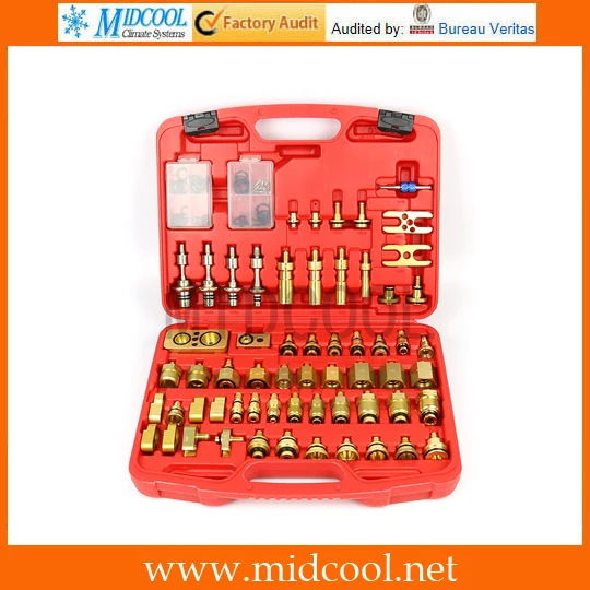 

Auto Air Conditioning Leak Detection Tools Leak check / plugging / testing Connector Repair Kit for European American Car