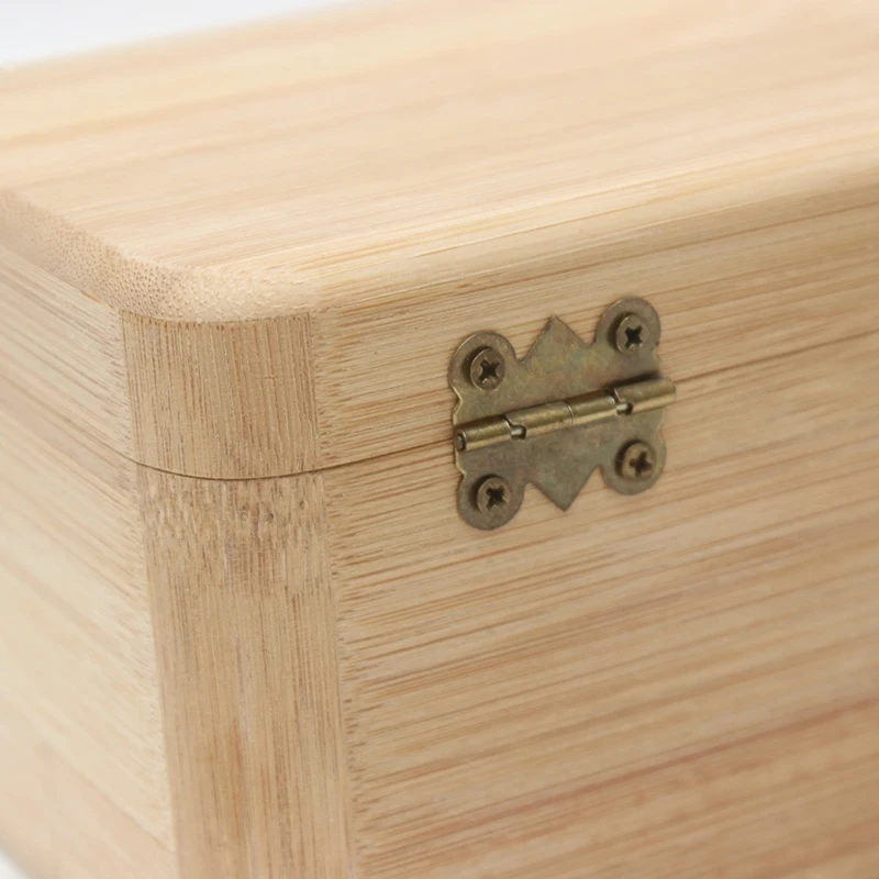 Wooden Storage Box with Locking Lid, Handmade Craft Jewelry, Small Items, Creative Keeping Brief Design, Nature