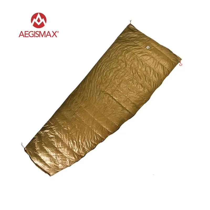 AEGISMAX Outdoor Envelope 95% White Goose Down Sleeping Bag Camping Hiking Equipment FP800 M L