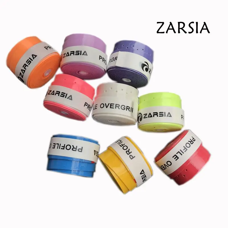 5pcs ZARSIA Sticky feel Tennis Racket Overgrips perforated badminton Racquets Thin 11 colors tennis Over grip