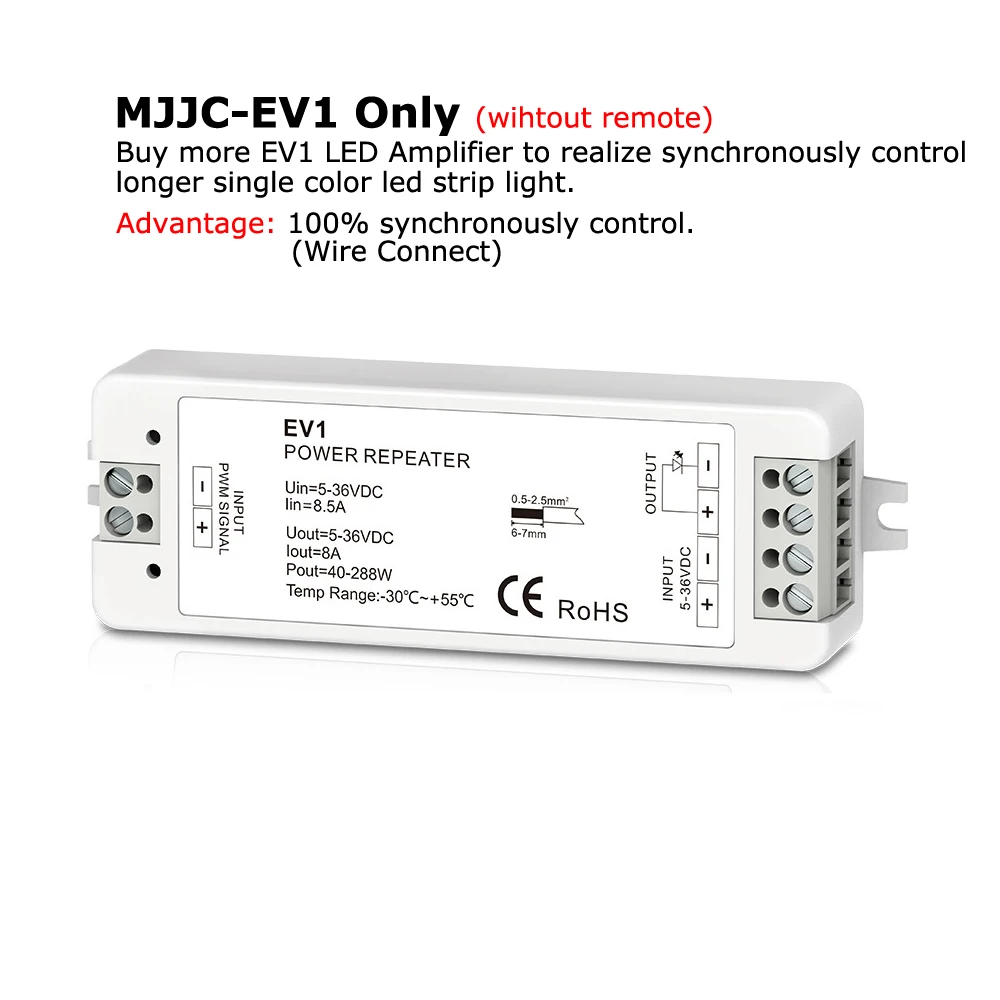12 Volt LED Dimmer 12V 5V 24V 36V PWM Wireless RF Dimer Push Switch ON OFF with 2.4G Remote for Single Color Strip Light V1