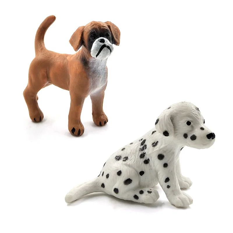 Simulation Mini hound dalmatian pug dog miniature figurine animal Model home decor fairy garden decoration accessories modern