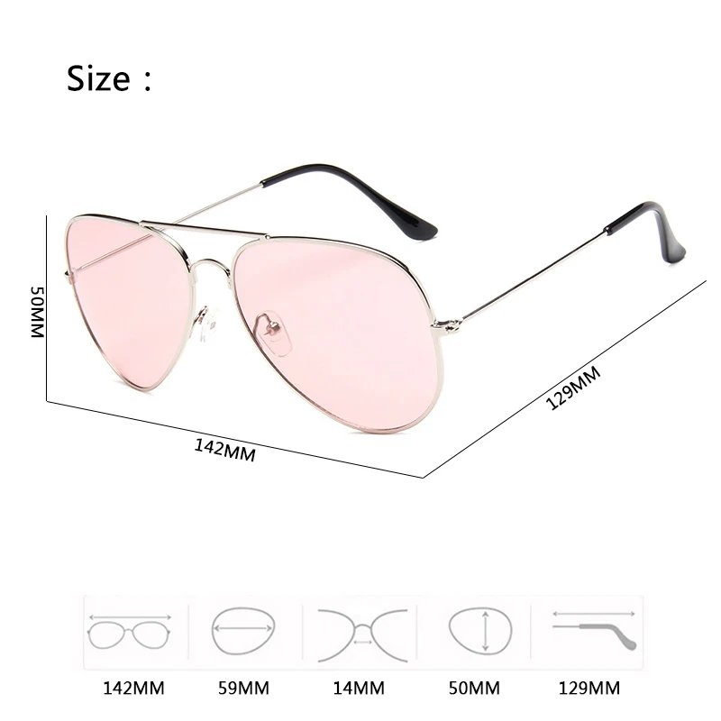 Psacss New Classic Pilot Sunglasses For Women Men Vintage Metal Frame Ocean Lens Women\'s Brand Designer Sun Glasses gafas de sol