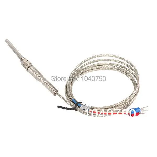 2m High Temperature -100~1250 C Thermocouple K type Probe Sensors metal cable Metal Shield Cable Thermocouple Sensor