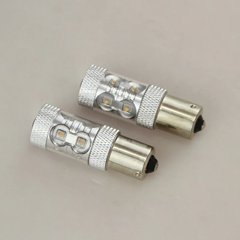 2pcs LED P21W BA15S 1156 DRL Day time running light for Passat B7 Variant (2012) Driving light lamp car light bulb canbus error