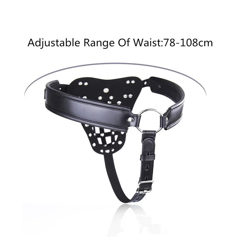 Mens Lingerie Sexy Underwear Fetish Crotchless Chastity Leather Panties Harness Briefs Hollow Out Jockstrap G-string With Lock