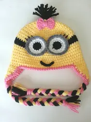 Special price -Pure hand-crocheted hat 100% cotton Halloween cartoon baby hat caps, handmade Crochet yellow hat Christmas gift