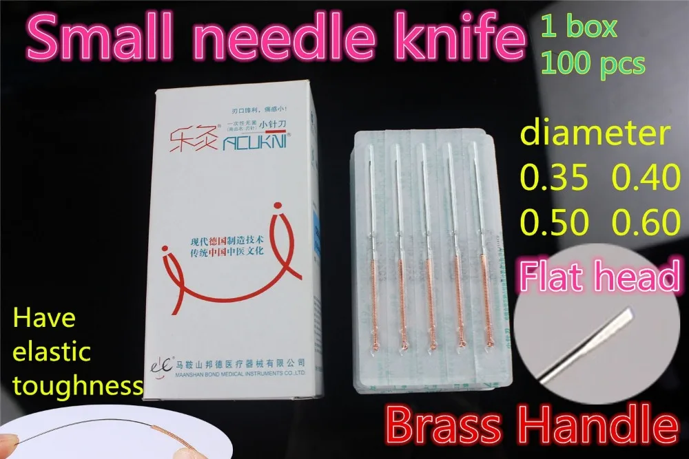 

medical acupotomy disposable sterile acupuncture needle analgesia small knife blade ultrafine needle Flat head beauty massage