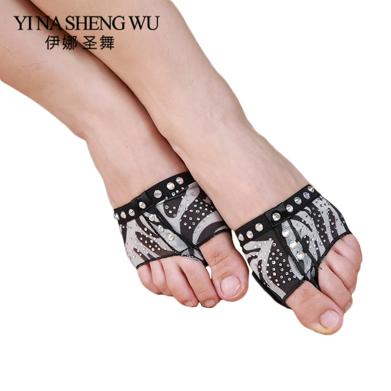 Zebra Pattern Professional Belly Dancing Foot Thong Women Ballet Dance Socks Shoe Toe Pads Belly Dance Fitness Practice Toe Pads