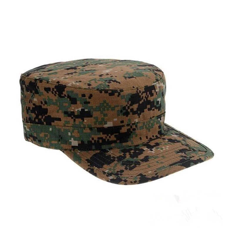 Tactical Flat Top Baseball Caps Breathable Unisex Adjustable Sunshade Sports Fishing Cap Tactical Hats Camo Hat