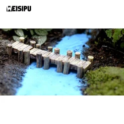 1 Pcs Corridor Harbour Yellow Gray Bridge Fairy Home Garden Miniature Figurines  Mini Craft Micro Party DIY Decoration