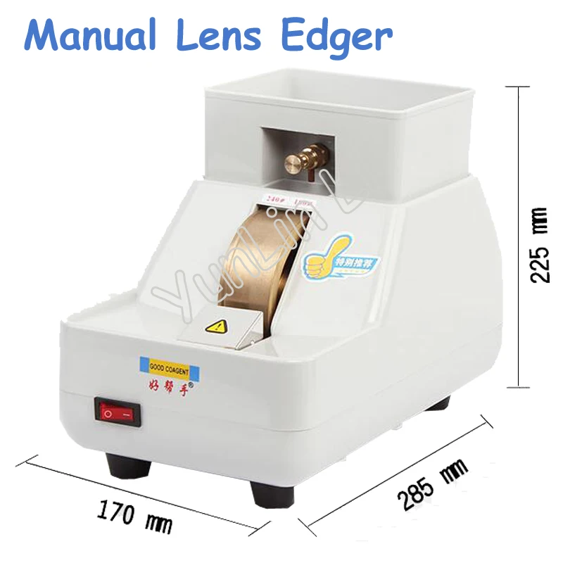 Manual Lens Edger Optical Processing Grinder Rough & Fine & V Shape Grinding Machine  Double Wheel Holder Hand Mill CP-7-35WV