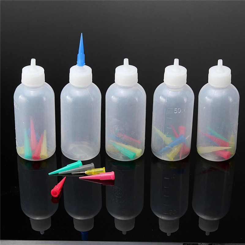 Aomily 5pcs/Set Jam Painting Squeeze Bottles with 35 Nozzles Cake Decor Family Baking Pastry 50ML Bottle Drawing Tools Jam Pot