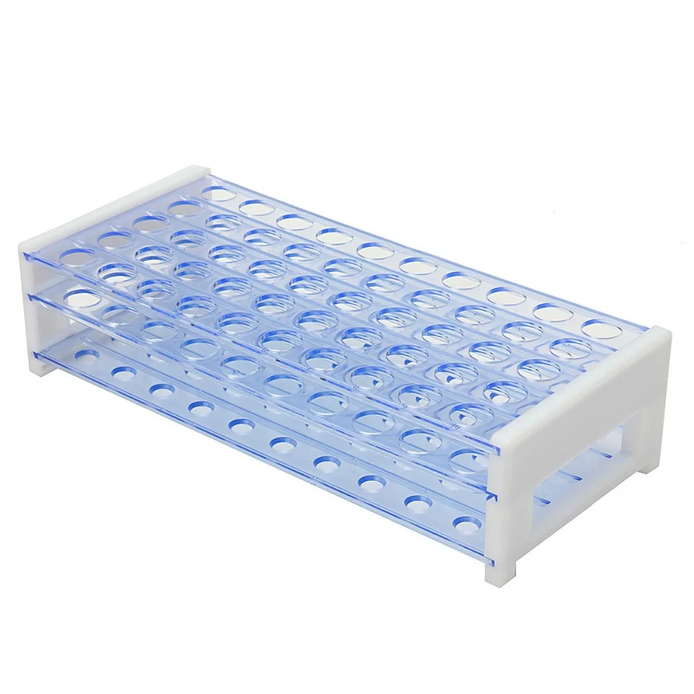 suporte de rack de tubo de ensaio de plastico para racks de tubulacao de ensaio de 16 mm para tubos de centrifuga 50 posicoes de furos 01