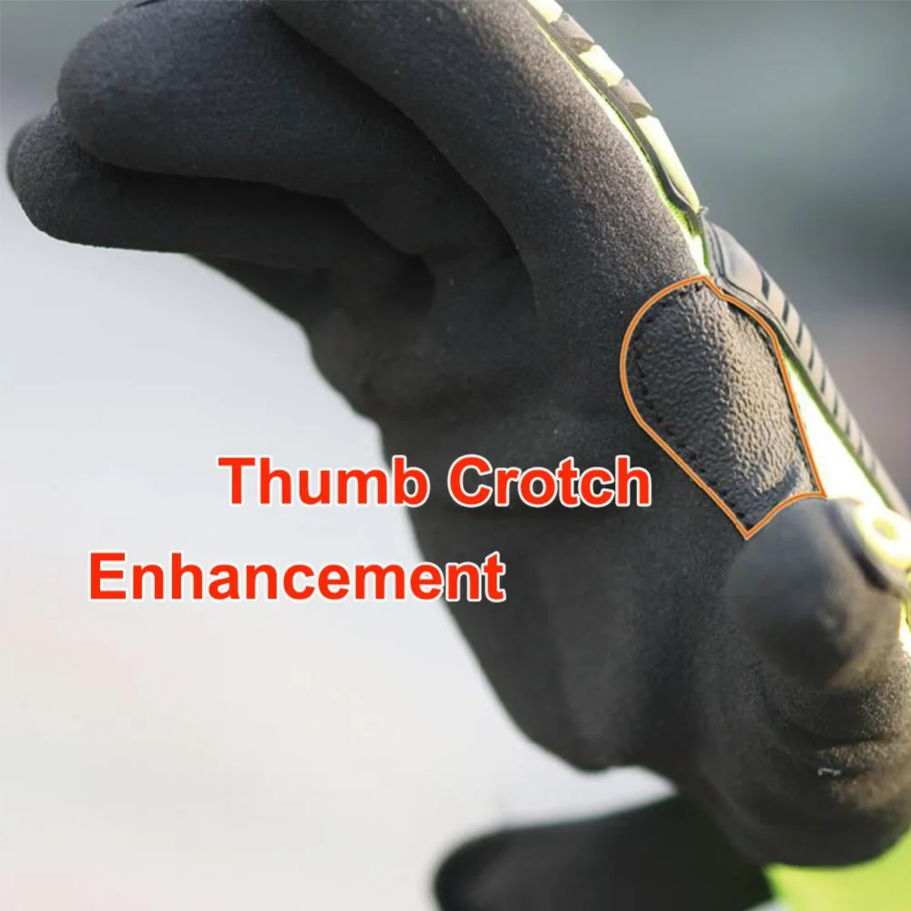100% High Quality Anti Vibration Cut-Resistant Safety Work Gloves with Nitrile Oilproof Good Grip Plam Glove Garden Protection