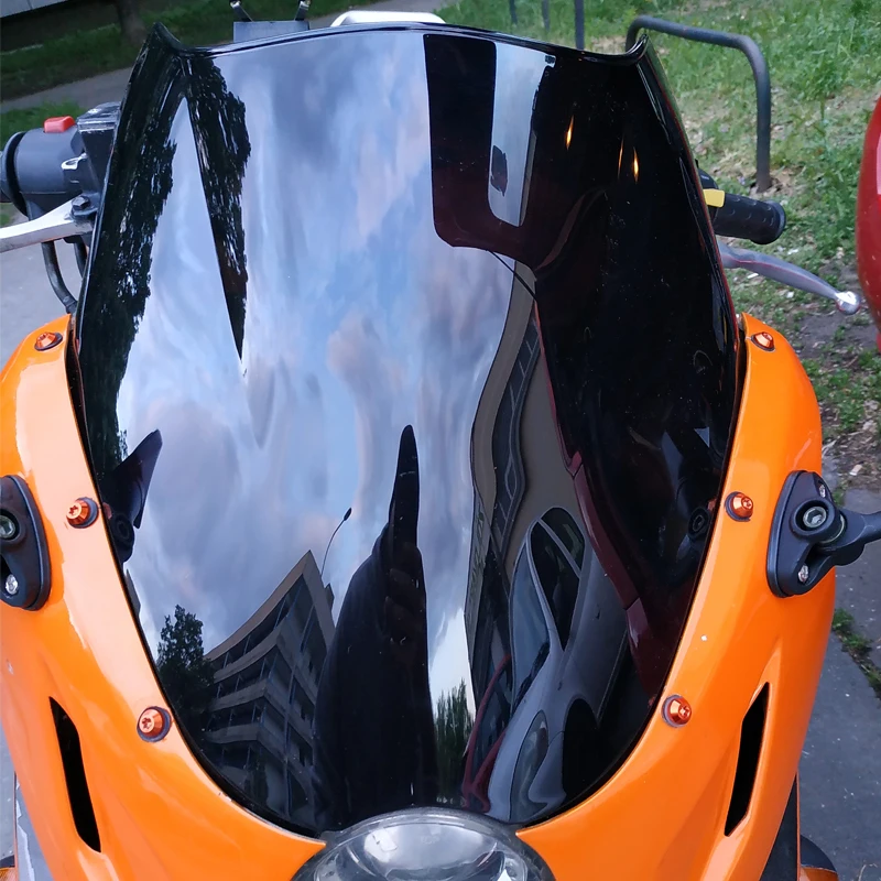 Motorcycle Double Bubble Windshield WindScreen Screen For 2005 - 2008 2009 2012 Hyosung GT125R GT250R GT650R GT 125 250 650 R