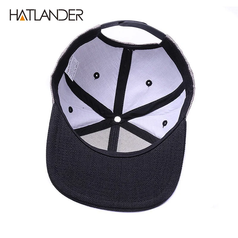 HATLANDER Original Baseball cap men snapback cap brand embroidery SKULL cool hip hop cap 6 panel bone linen Skeleton sports hats