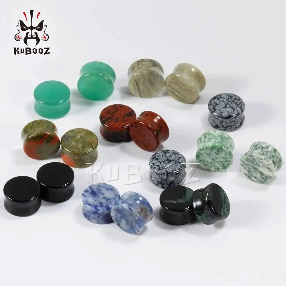 Wholesale Price Stone Ear Tunnels Plugs Piercing Body Jewelry Gauges Expander Studs Earrings Stretchers 32PCS
