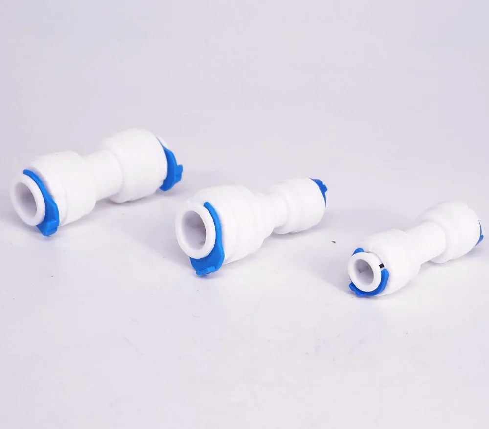 

RO Water Fit Tube O/D 1/4" 3/8" Pushfit Equal Reducer Connector Fitting Aquarium Reverse Osmosis Water Drinking Purifier