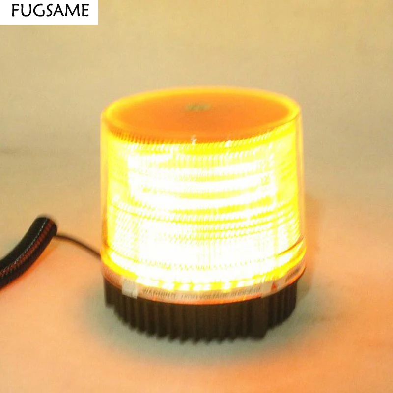 FUGSAME Free Shipping, car Ceiling light high power red blue led car   lights round roof lights warning light refires