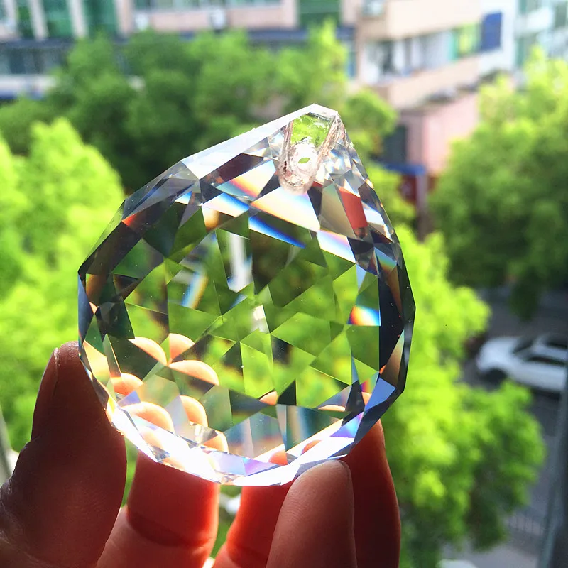 Luxury 60mm Clear Faceted Crystal Chandelier Pendant Lighting Ball Suncatcher Wedding Fengshui Sphere Christmas Tree Decoration