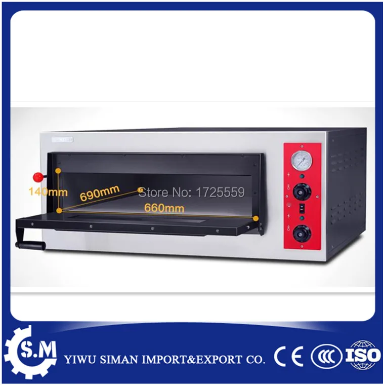 Horno eléctrico individual para pizza, hornillo de acero inoxidable para hornear pasteles y pan, uso doméstico, con control de temperatura