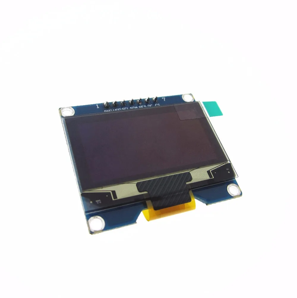 Wholesale 1.54 inch 7PIN White OLED Screen Module SSD1309 Drive IC Compatible for SSD1306 IIC / SPI Interface 128*64