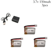 3.7V 150mAh 30c For E010 E011 E012 E013 Furibee F36 H36 RC Quadcopter Parts Lipo Battery For RC Camera Drone 3/4/5 pcs