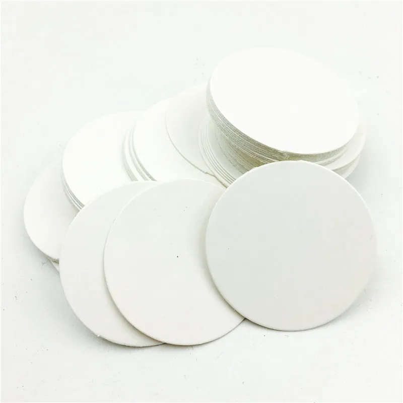 100pcs Round Brown Marked Blank Card White Black Wedding Decoration Gift Tags Cake Food Label Bottle Tag without hole 4*4cm