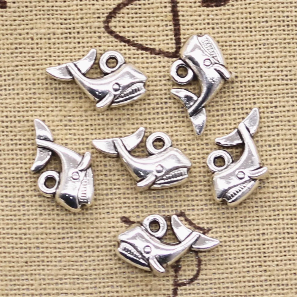 15pcs Charms Double Sided Whale 15x10mm Antique Making Pendant fit,Vintage Tibetan Bronze Silver color,DIY Handmade Jewelry