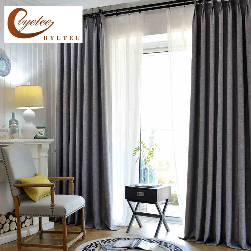 300CM Height Custom Made Faux Cotton Linen  Modern Curtain Curtains Fabrics For Bedroom Cortinas LivingRoom Cortina Drapes