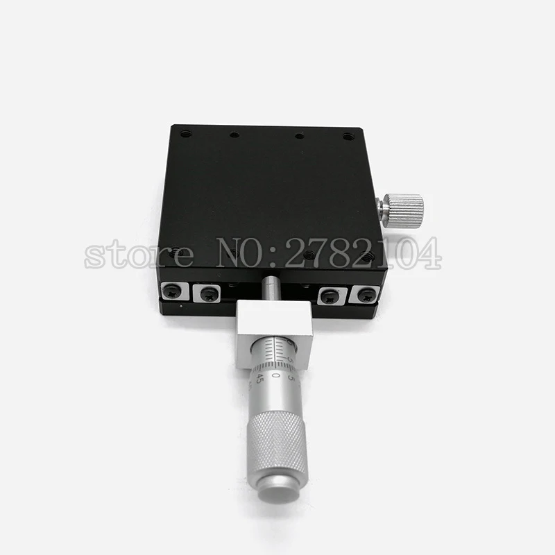 X Axis 60*60mm Knob Micrometer Sliding stage Guide Rail Type Platform Manual Displacement Sliding Table LGX60-R,LGX60-L,LGX60-C