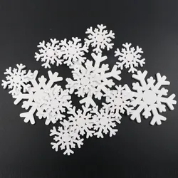 Fatti a mano In Legno Artigianato Accessori Per La Casa Decorazione Album FAI DA TE Festa Di Natale bianco fiocco di neve Ornamenti di Legno 35-62 millimetri