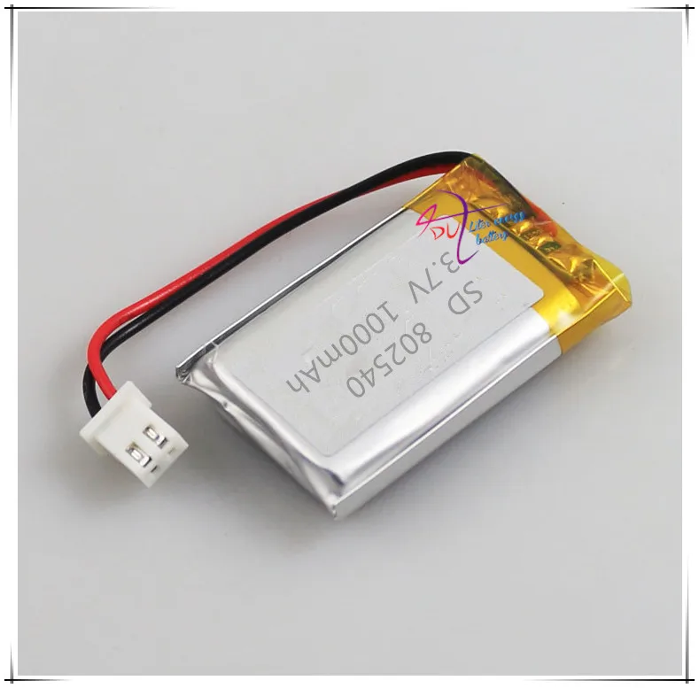 li-po XHR-2P 2.54 1000mAh 802540 3.7V lithium polymer battery 852540 scan code instrument speaker driving apparatus