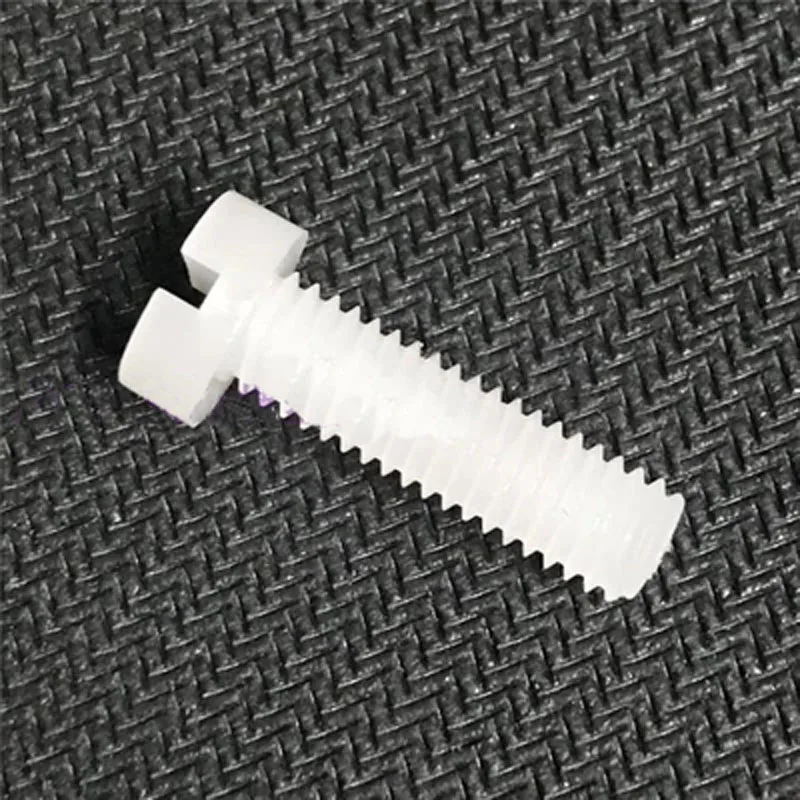 2pcs M8 PVDF One word Slotted Cylinder head preservative Strong acid resistance strong base Plastic screw 12mm-60mm Length