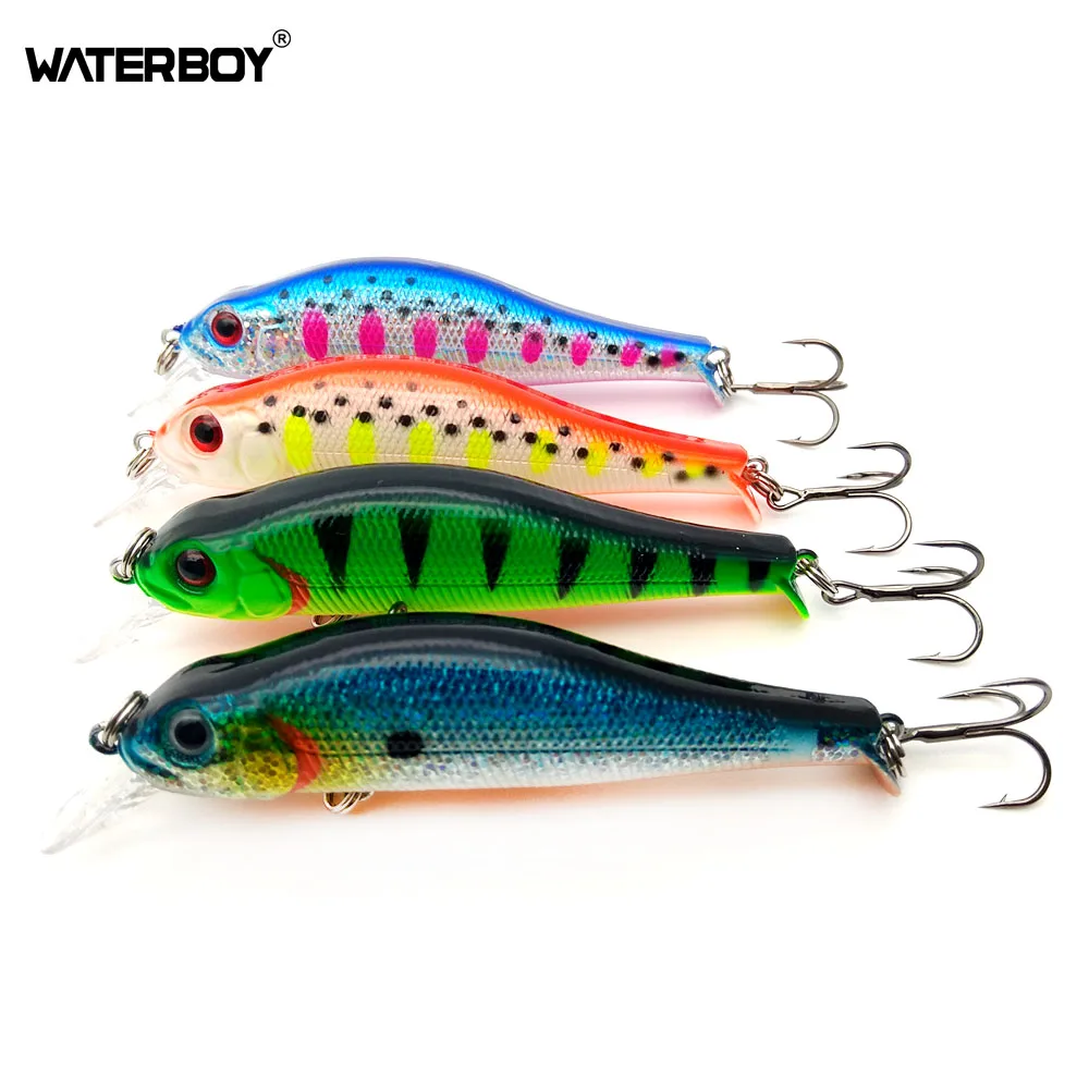 WATERBOY 8cm 10g RipStop Jerkbait Fishing Minnow Lure Classical Lifelike Wobbler Bait Swimming Colorful Spray Fish Tackle