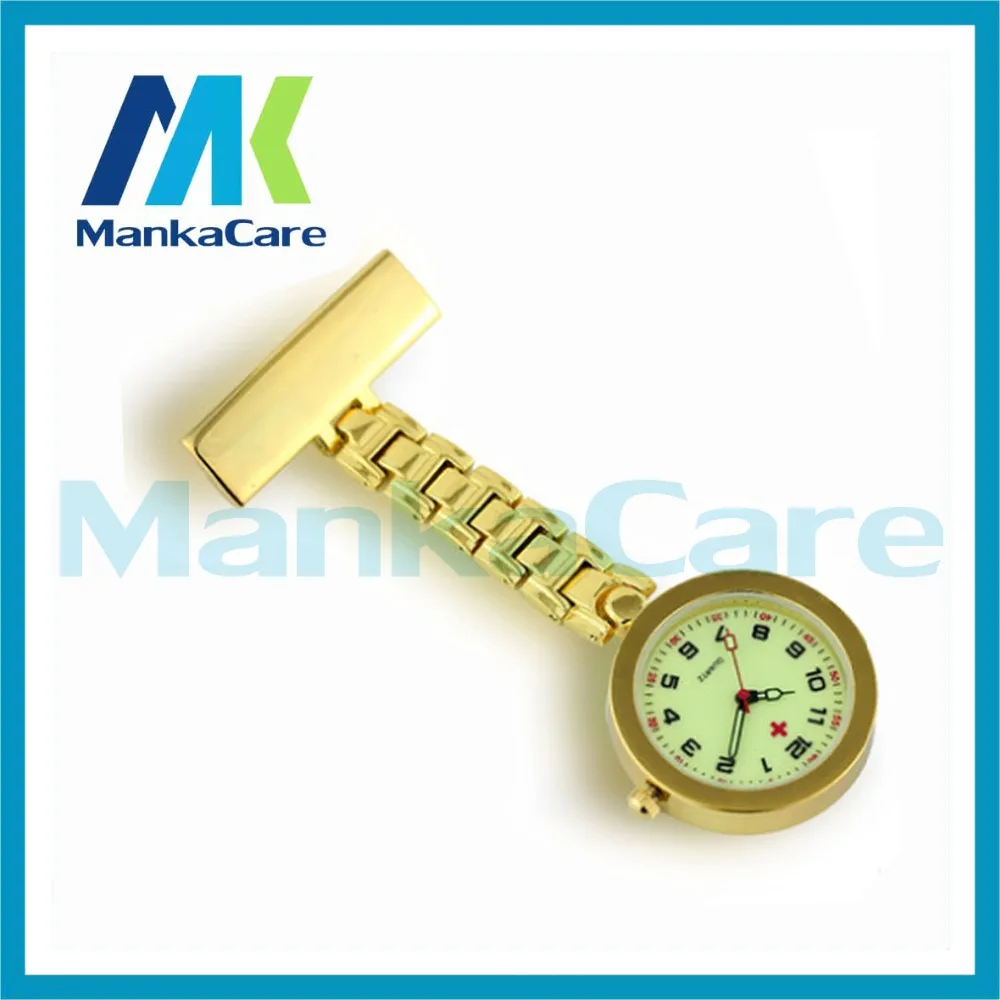 Gold Fob Nurse Watch Personalized Customized FREE Engraved with Your Name Stainless Steel Lapel Pin Brooch TOP Quality Rose