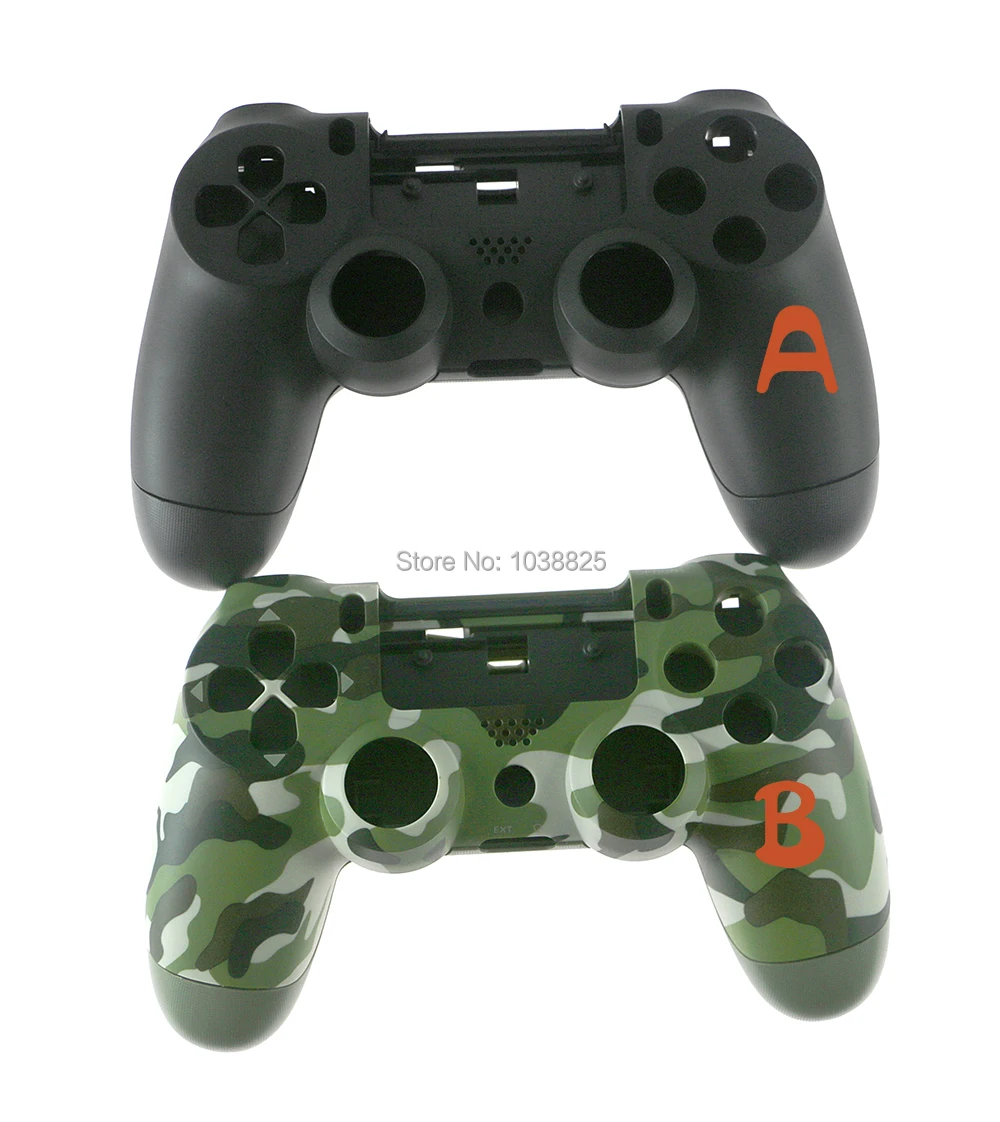 Capa rígida com botão de camuflagem verde militar, capa de proteção para parte traseira e dianteira para ps4 pro e controle