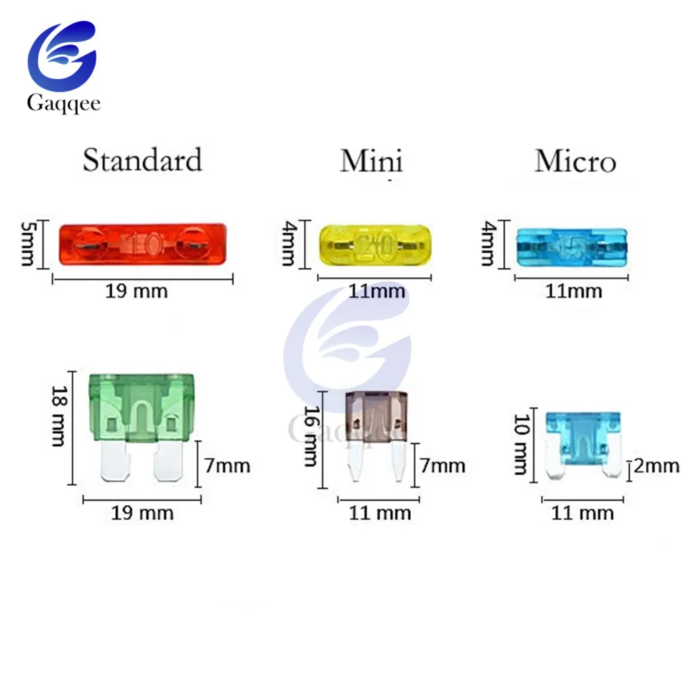 12V Mini Micro Standard Car Fuse Holder Add-a-circuit Piggy Back Fuse TAP Adapter ATM APM  Blade Auto Fuse w/ 10A Blade Car Fuse