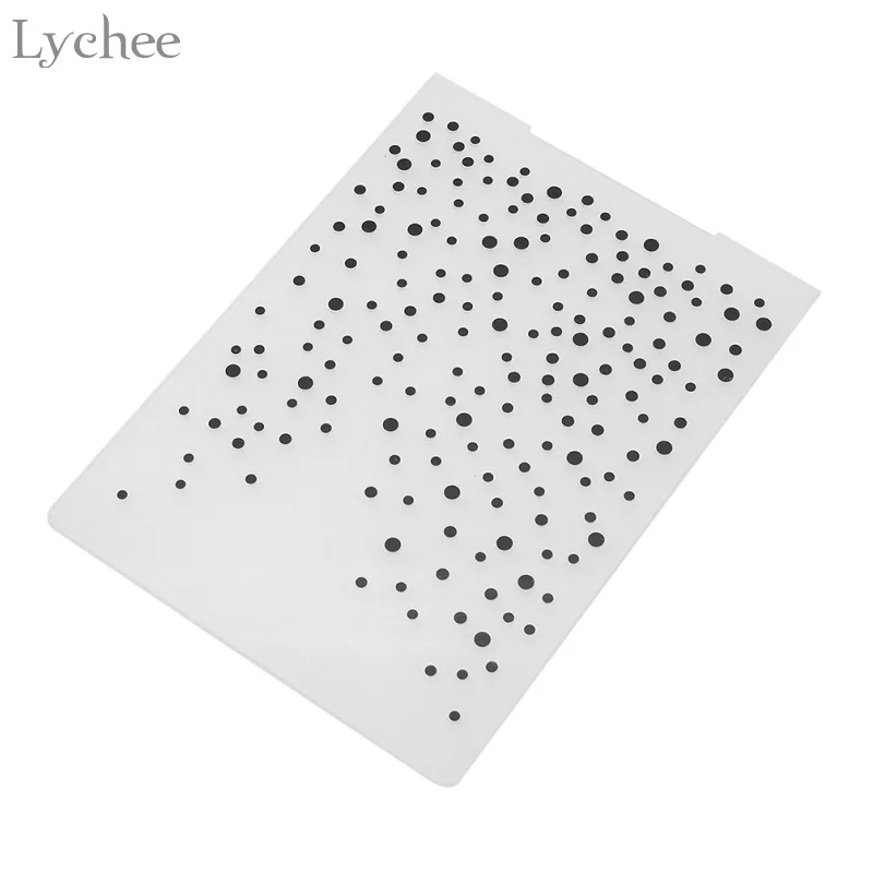 Lychee Life Dot Bubble Plastic Embossing Folder For Scrapbook DIY Album Card Tool Plastic Template Stamp Card Making Decoration