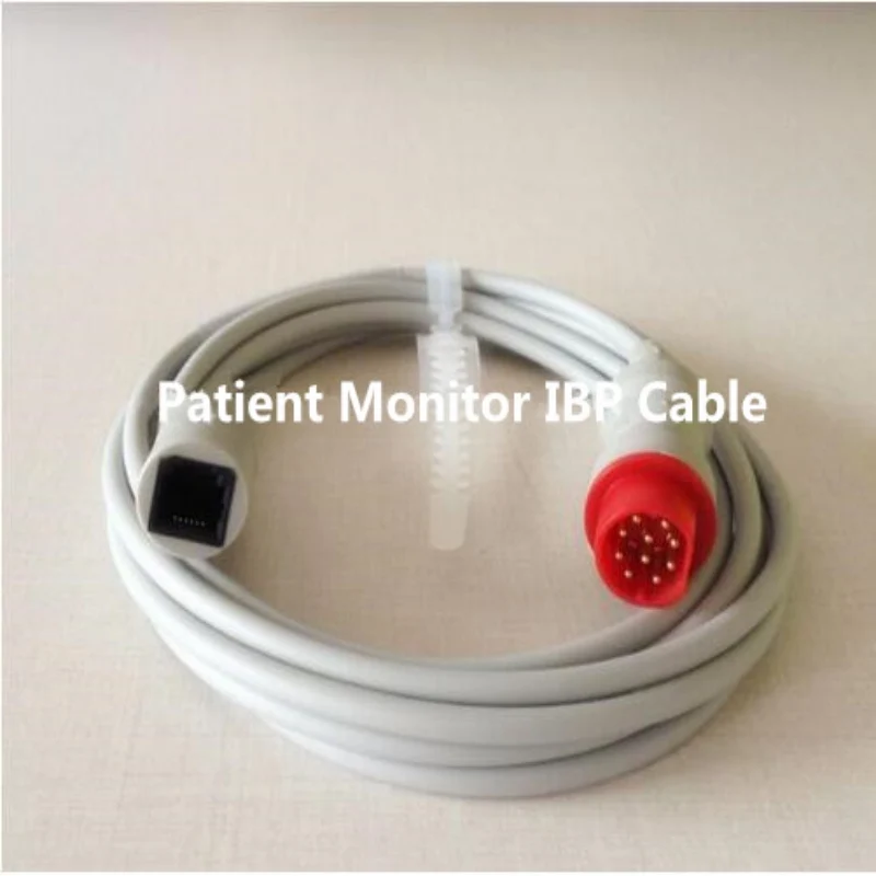 

FREE SHIPPING Compatible For Drager 8060 to Abbott Transducer IBP Adapter Cable Red 10pin IBP Cable TPU Patient Monitor Cable