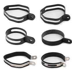 Universal Carbon Fiber Clamp Fixed Ring Support Bracket for Motorcycle Exhaust Pipe Muffler Escape Moto exhaust pipe
