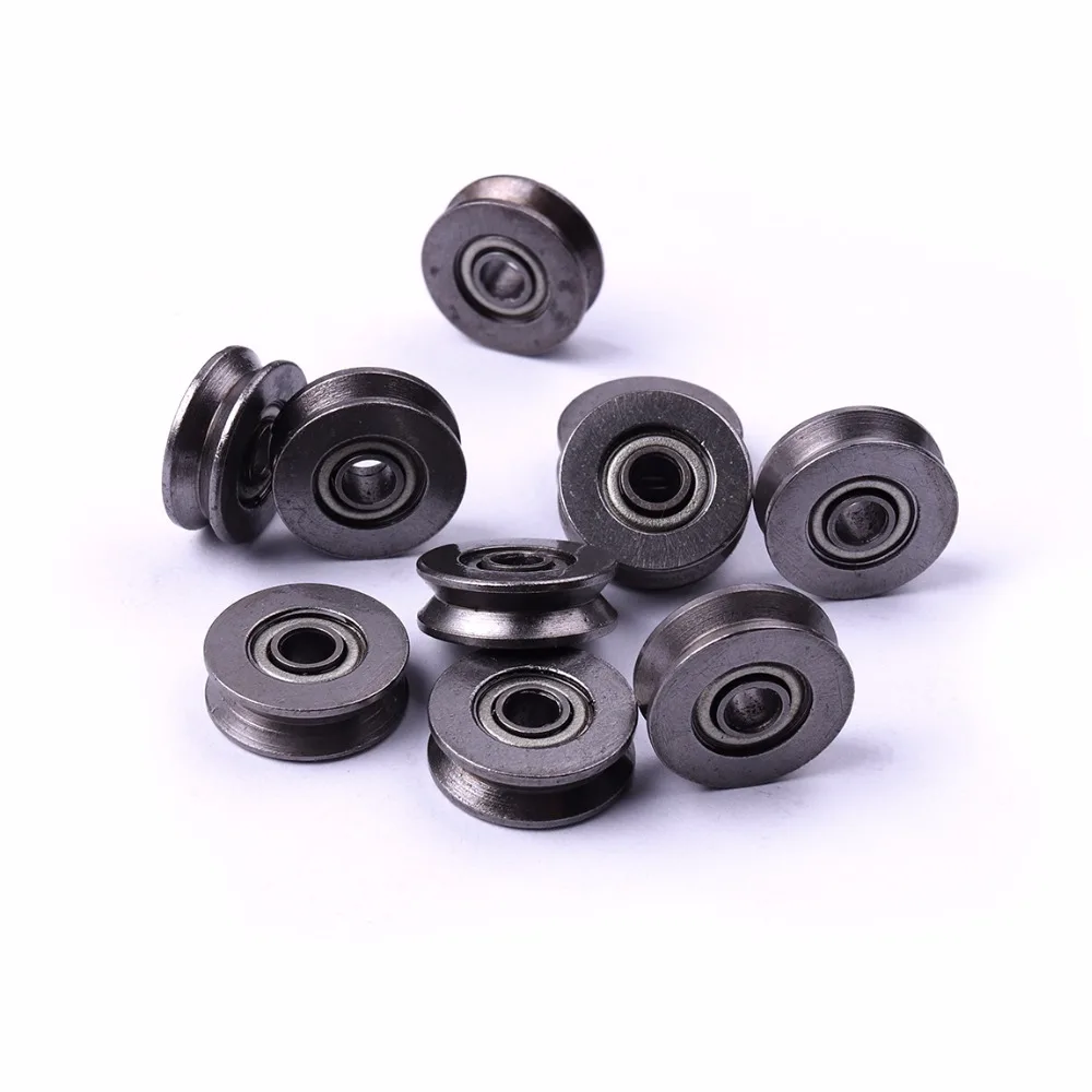 50PCS 3*12*4mm 603ZZ Bearing set hardware tools High Carbon Steel V-groove traces Pulley Wheel Depth 1mm Width 2.5mm