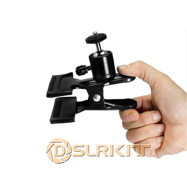 บิ๊กการถ่ายภาพสตูดิโอฉากหลังพื้นหลังคลิปหนีบกับ1/4 "สกรู360หมุนมินิบอลหัวหน้า