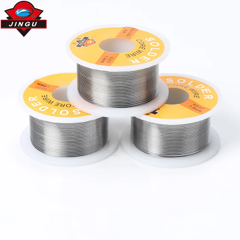 Welding Iron Wire Reel 100g FLUX 2.0% 1.2mm/1mm/0.8mm 63/37 45FT Tin Lead Line Rosin Core Flux Solder Soldering  Wholesale